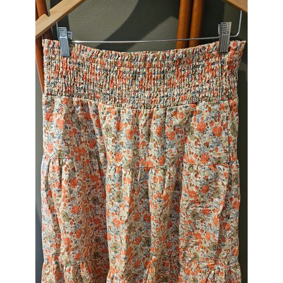 Universal Thread 100% Cotton Floral Maxi Skirt with Pockets – Size L - Picture 2 of 6